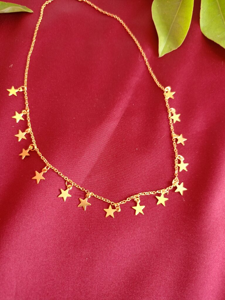 Little Dangling Stars Thin Chain Necklace