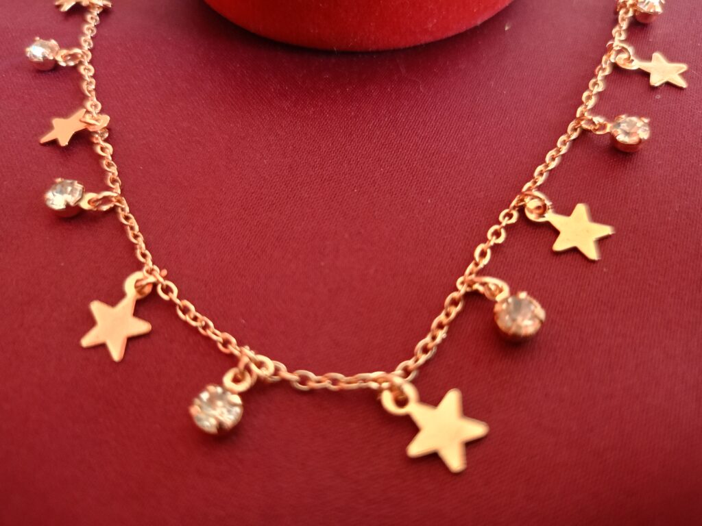 Stylish Golden Stars Necklace For Women