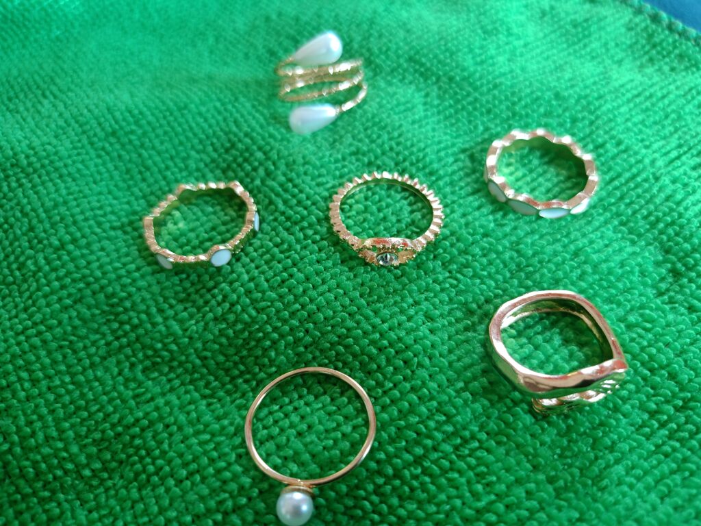 GREEK FINGER RINGS SET OF  SIX FOR WOMEN