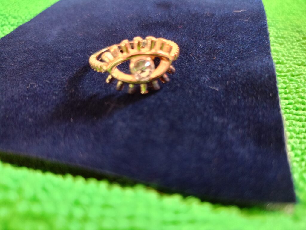 PROTECTION EYE GOLD PLATED  RING  FOR  WOMEN